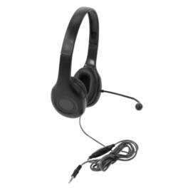 Califone - On-Ear Headset with Gooseneck Microphone, 3.5mm, Black