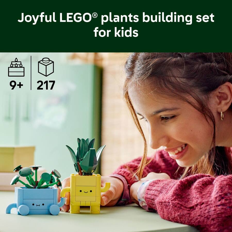 LEGO Botanicals Happy Plants Toy for Kids 9+ 10349 6526171 Best Buy