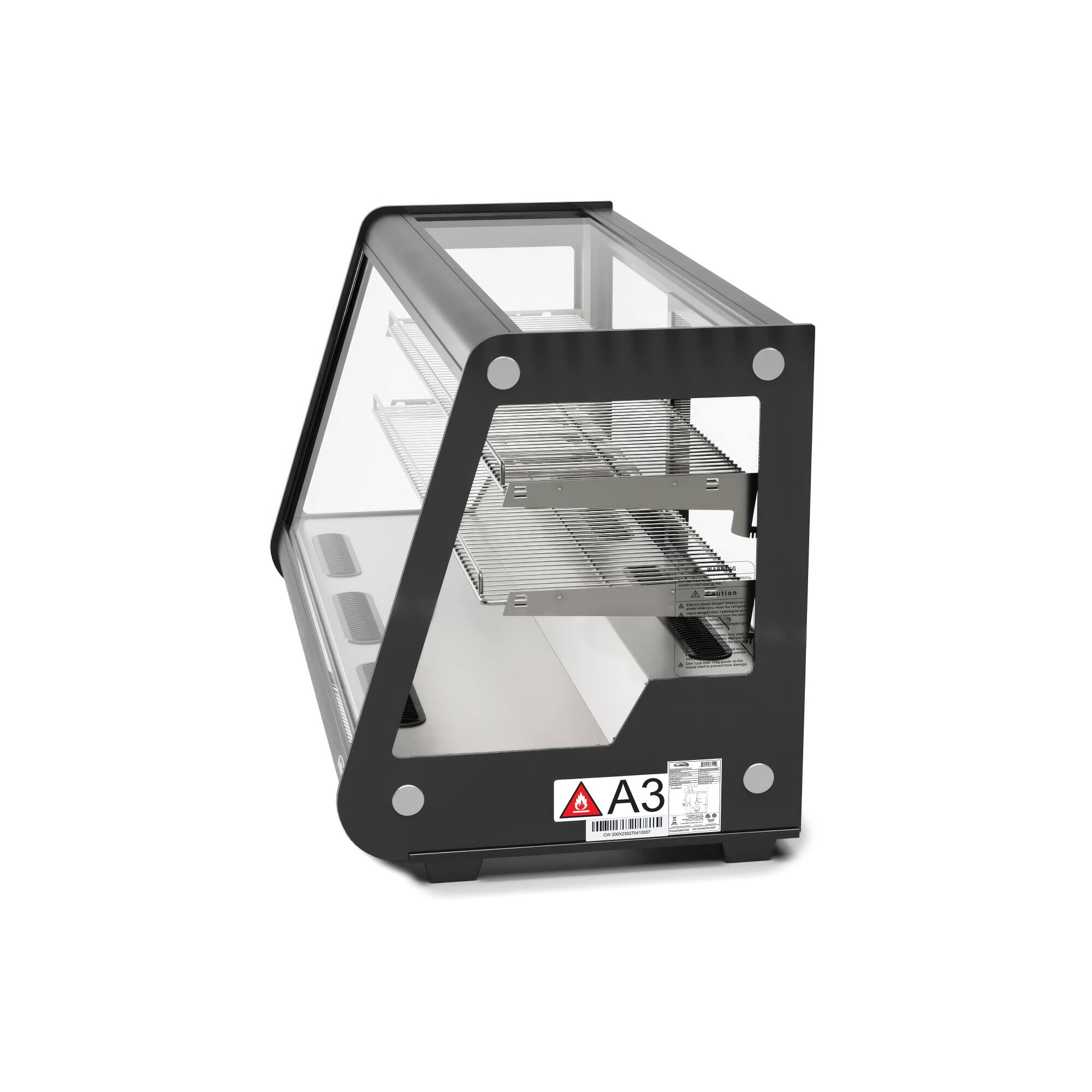 Alt View 1. Koolmore - 48 in. Countertop Bakery Display Refrigerator in Black, 7 cu. ft. (CDC-7C-BK) - Black.