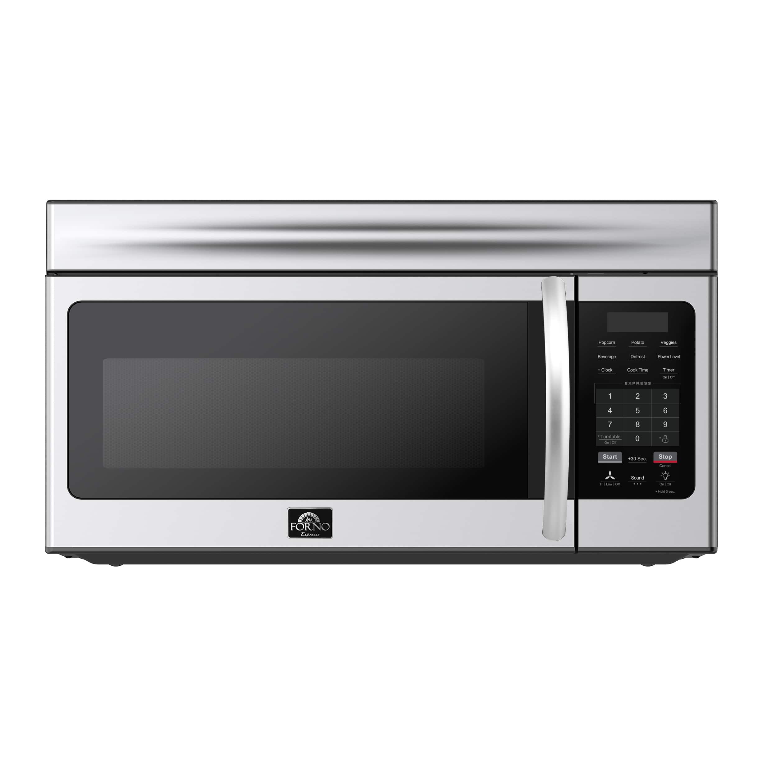 Forno Appliances - Scalo 1.6 Cu. Ft. Over-the-Range Microwave with Sensor Cooking and Auto-Defrost - Stainless Steel - Front_Zoom