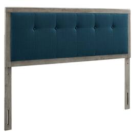 Draper Tufted Fabric and Wood King Headboard by Modway - Gray Azure
