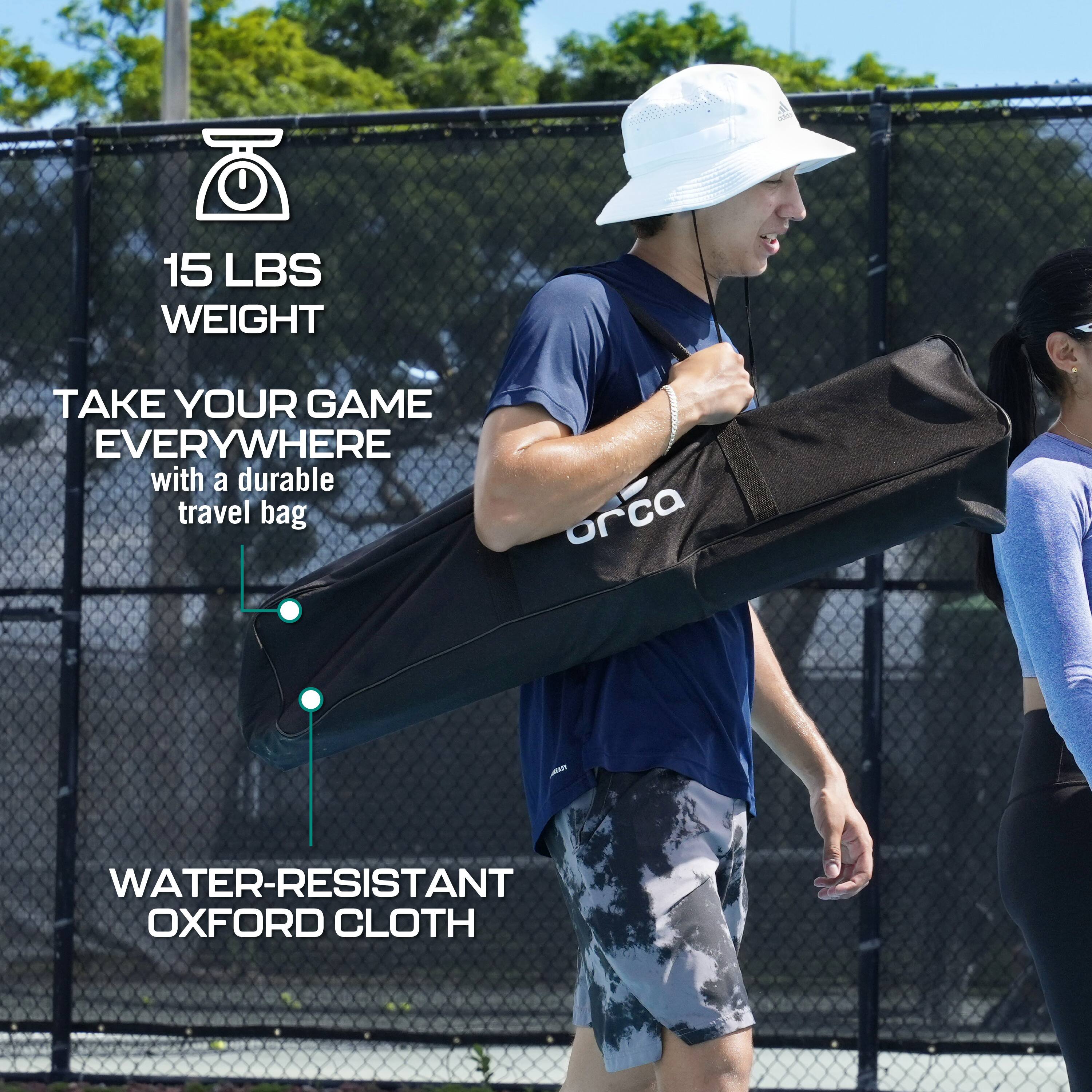 15 LBS WEIGHT: Take your game everywhere with a durable travel bag orca WATER-RESISTANT OXFORD CLOTH.