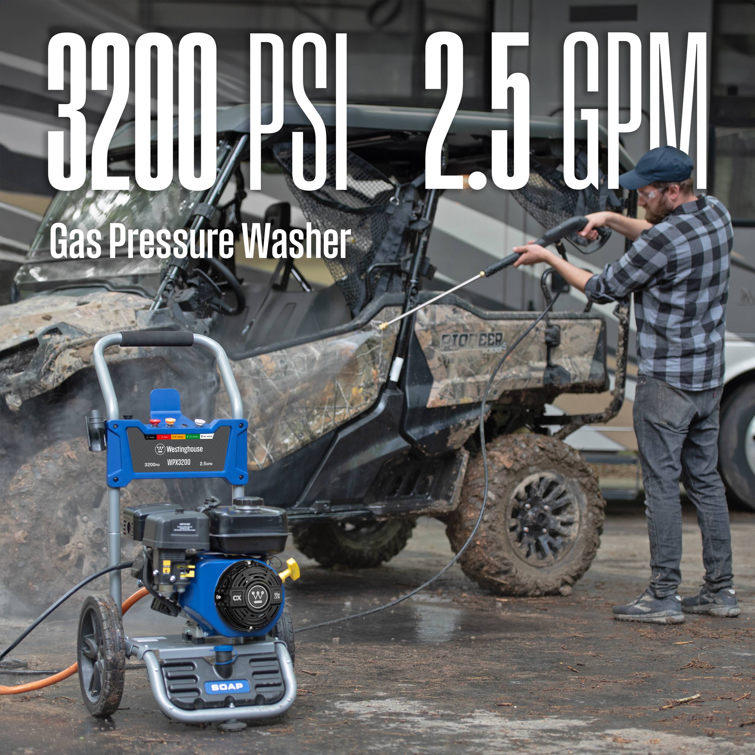 3200 PSI Gas Pressure Washer 2.5 GPM