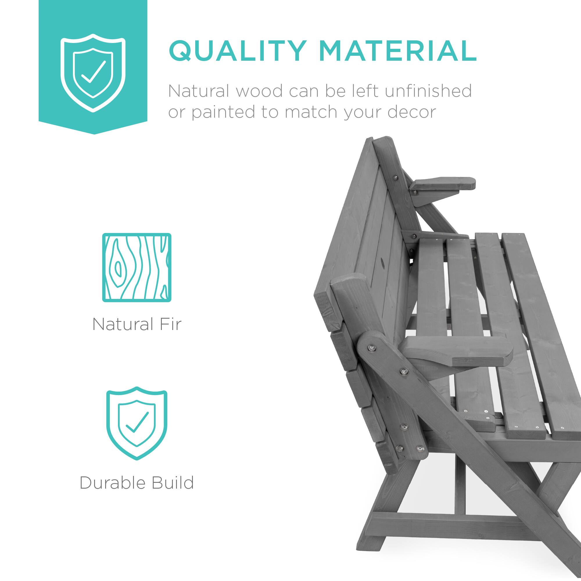 QUALITY MATERIAL  
Natural wood can be left unfinished or painted to match your decor  

Natural Fir  

Durable Build