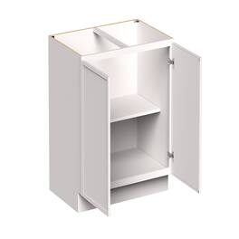 Boyel Living - 36-in W x 34.5-in H x 24-in D Slim Shaker RTA Kitchen Full Height Door Base Cabinet with Soft-Close - Snow White