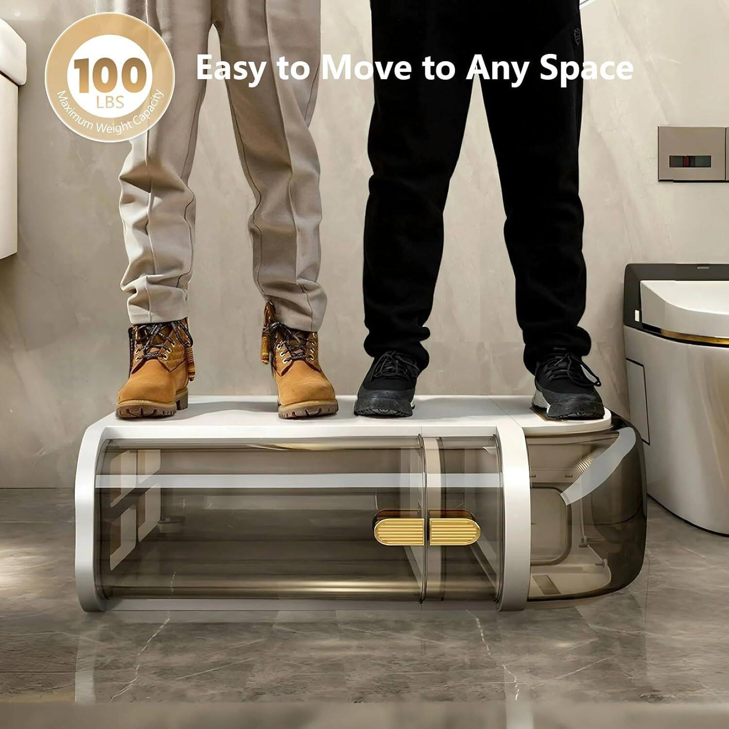 100 LBS Maximum Weight Capacity, Easy to Move to Any Space