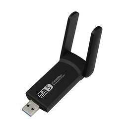 Kitcheniva - Wireless USB 3.0 WiFi Adapter Antennas Long Range AC1200 Dual Band 5GHz - Black