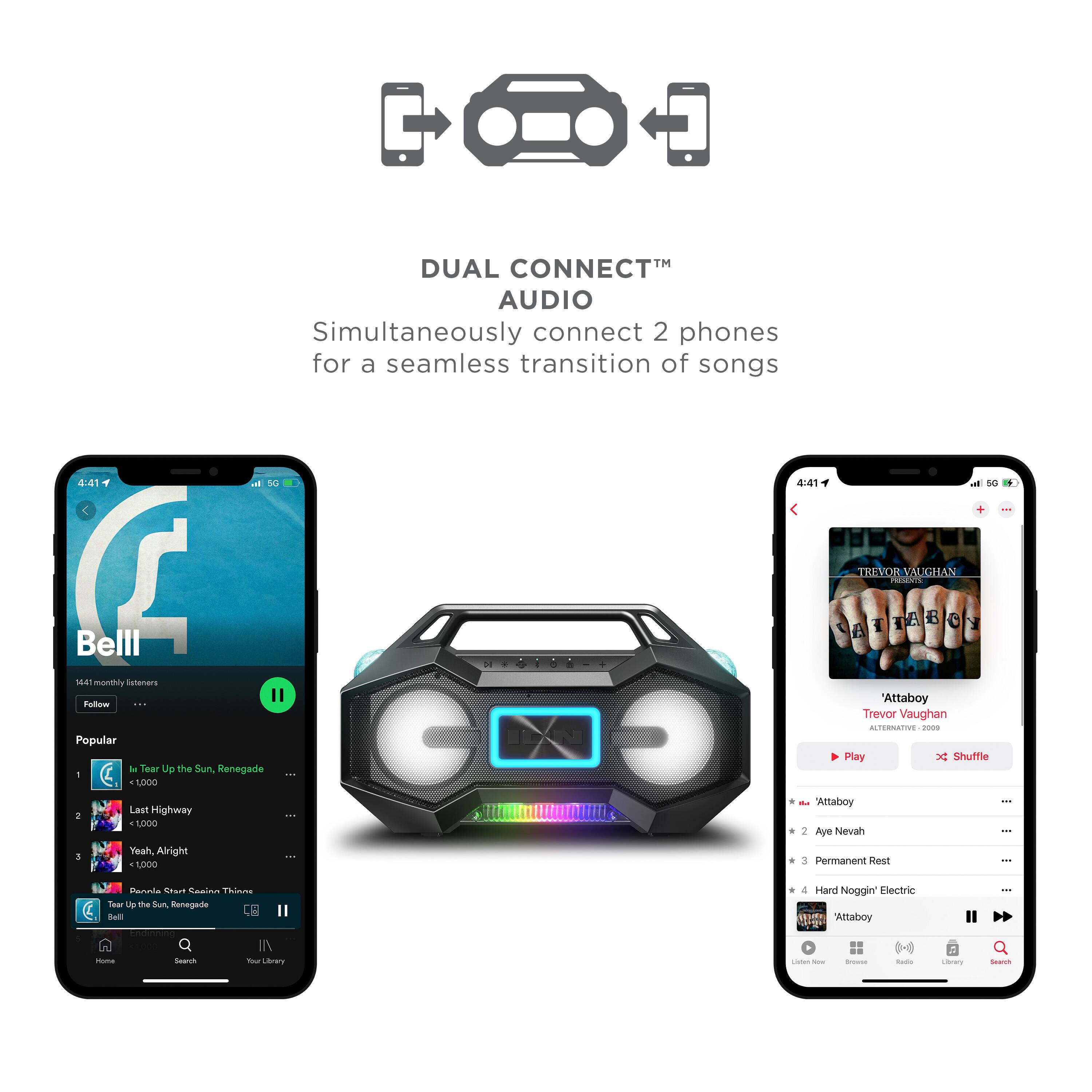 TM DUAL CONNECT AUDIO Simultaneously connect 2 phones for a seamless transition of songs. 4:41 - G Belll 164 monthly conanairs. Popular 3 Tear Up The Sun, Renegade - 1,000 Last Highway i 1,000 Yeah, Alright 1 1,000 4:41 50. Trevor Vaughan. Alicia Keys - Nothing To Lose. Play X Shuffle - Attaboy - Trevor Vaughan. Apex Nevah: 3 Permanent Hest - I Pennle Col Recien Thinme Mal Up te Su Renegede Bat 4 Hard Noggin Electric 1 Attaboy: - - - Library - - | 0-4 ete - -