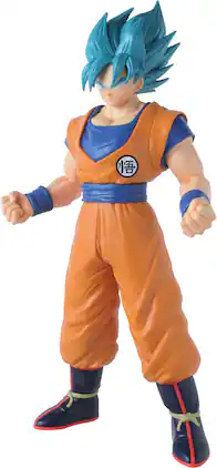 Bandai - Dragon Ball - Colossal Warriors - Super Saiyan Blue Goku 16" Action Figure - COLLECTIBLES - Multicolor