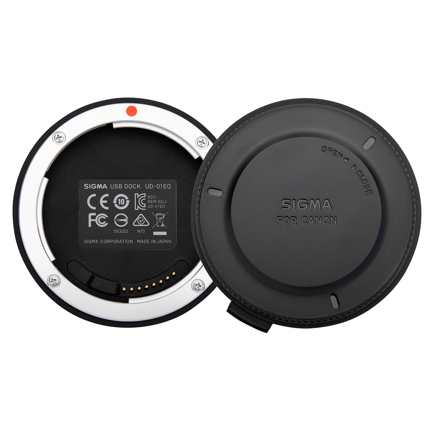 SIGMA USB DOCK UD-01E0 EO KCC C CE E 10 IC UD-01E0 REM-SCJ- FC D53322 N73 OPEN CLOSE SIGMA FOR CANON SIGMA CORPORATION MADE IN JAPAN