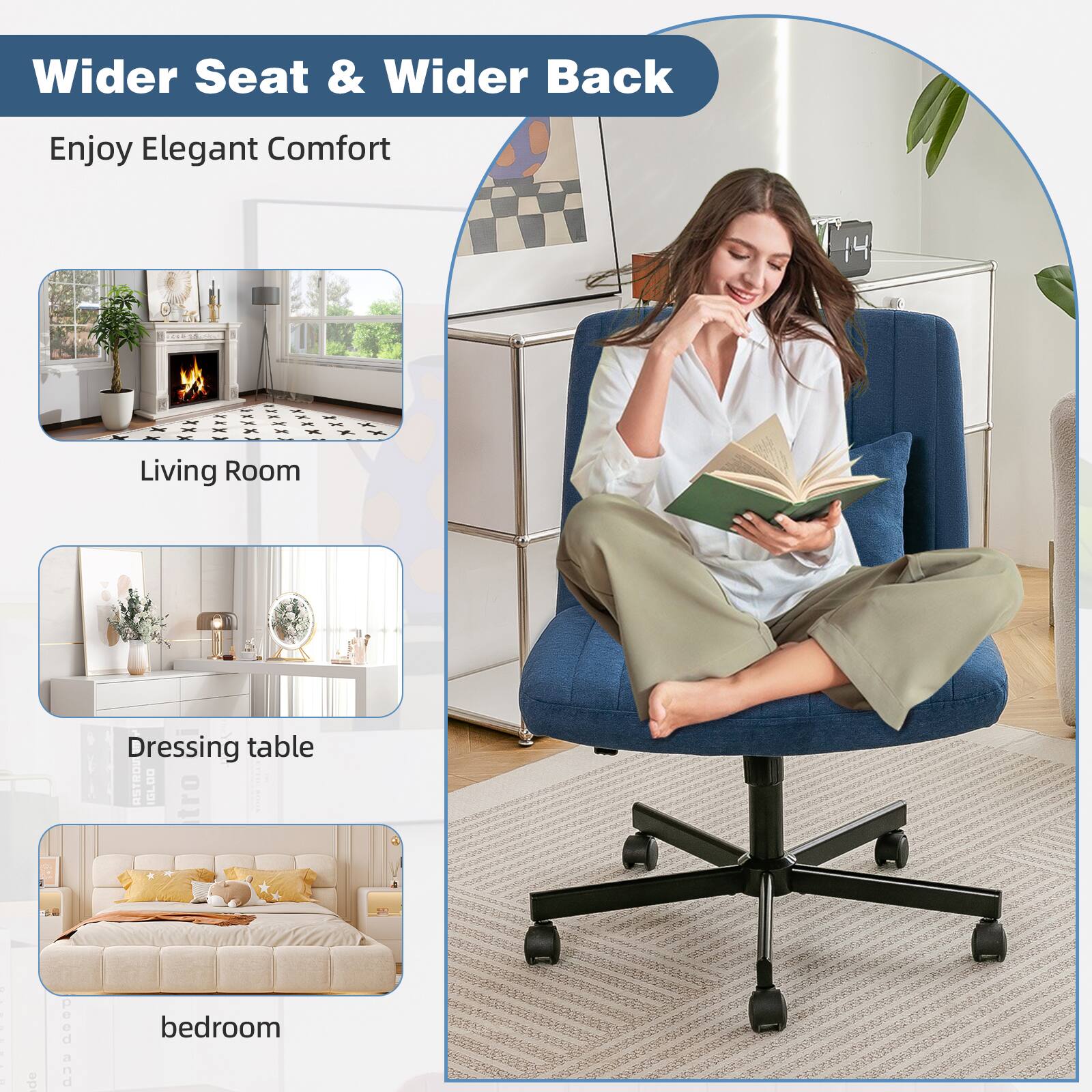 Wider Seat & Wider Back

Enjoy Elegant Comfort

Living Room

Dressing table

bedroom