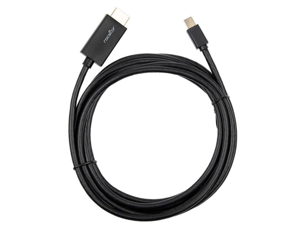 Front. Rocstor - Rocstor Y10C197-B1 10Ft Mini Displayport To Hdmi M/M 4Kx2K 30Hz Cable Black.