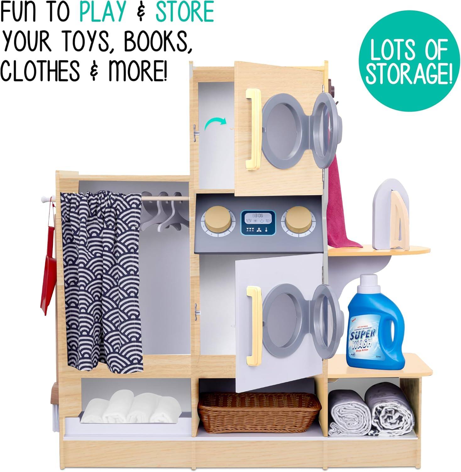 FUN TO PLAY STORE YOUR TOYS, BOOKS, CLOTHES & MORE! LOTS OF STORAGE! SUPER WASH