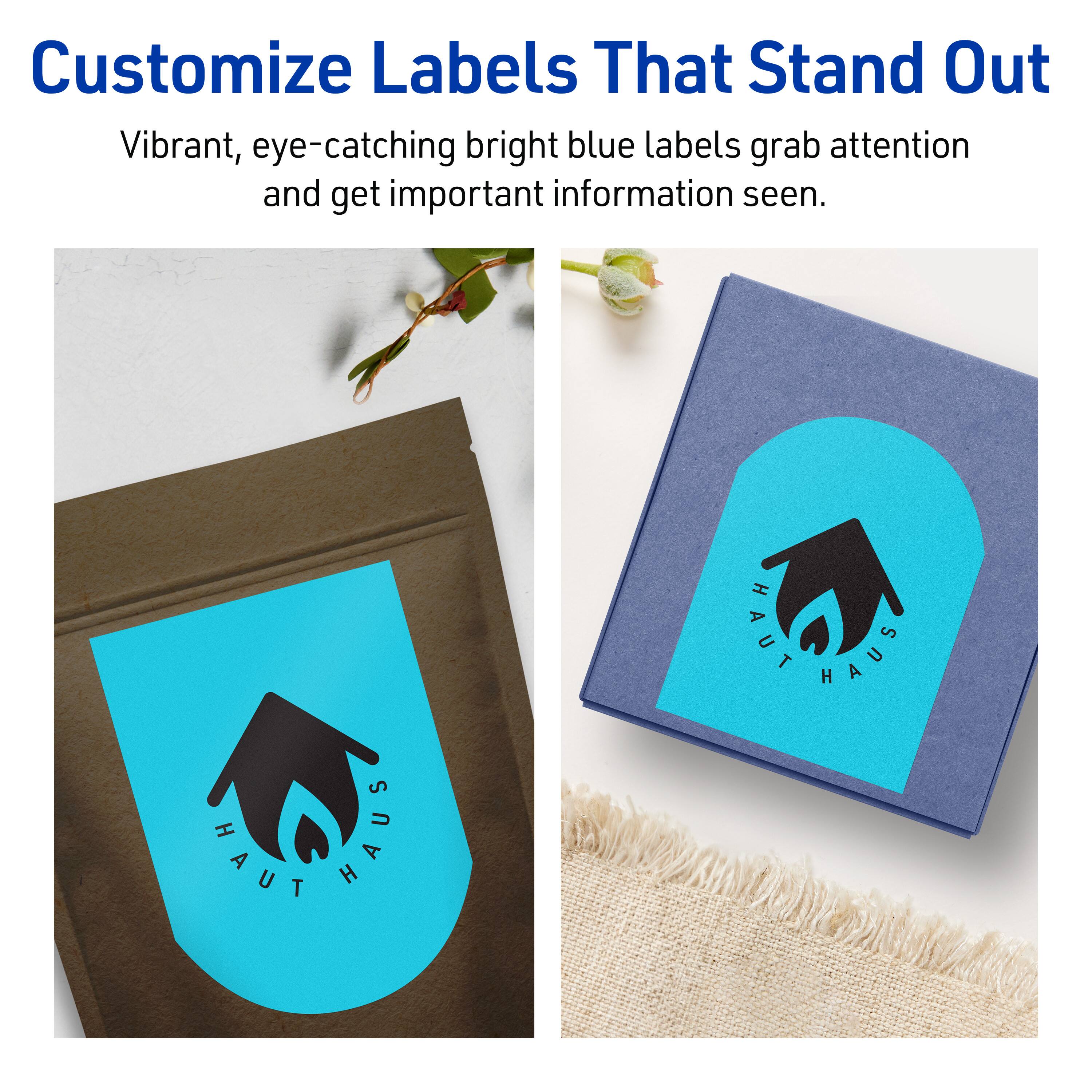 Customize Labels That Stand Out

Vibrant, eye-catching bright blue labels grab attention and get important information seen.

HAUT HAUS