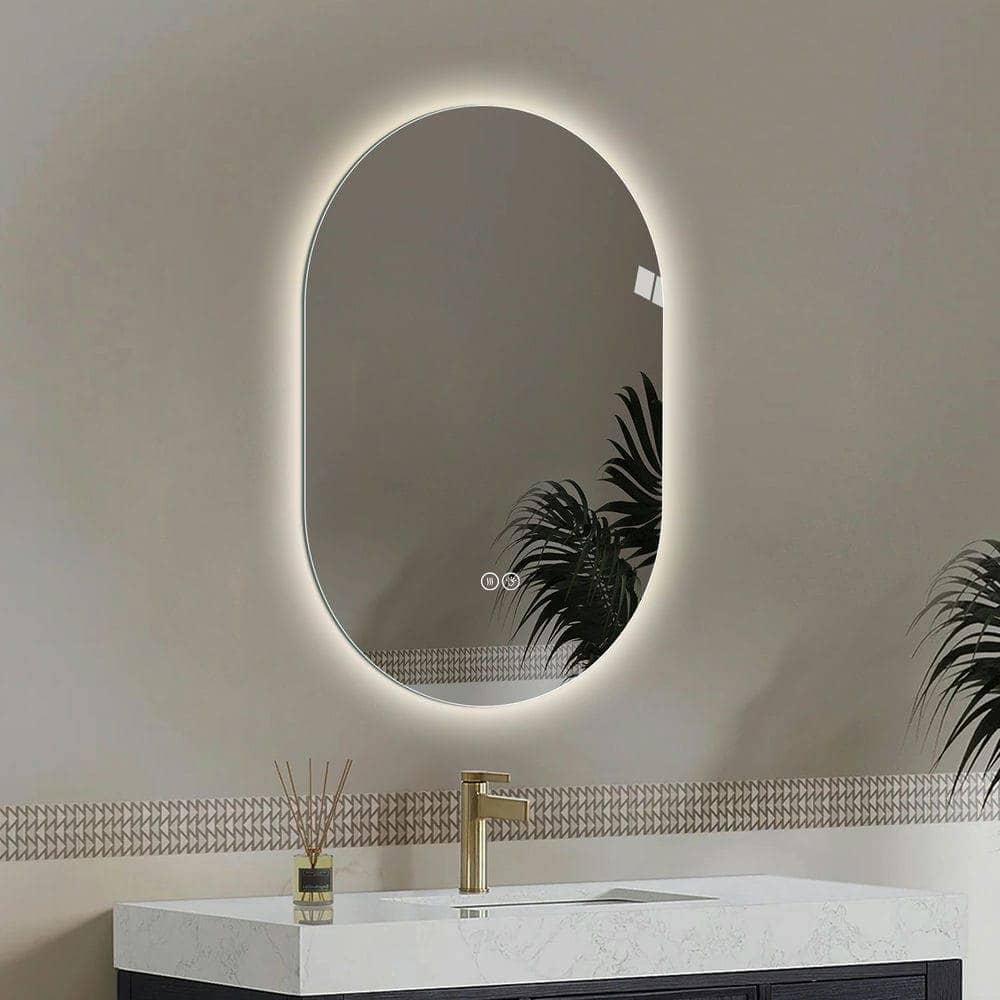 Kadyn - 28"x60" LED Bathroom Vanity Mirror, Shatter-Proof Tempered Glass & Anti-Fog Dimmable Mirror for Makeup/Wall Decor