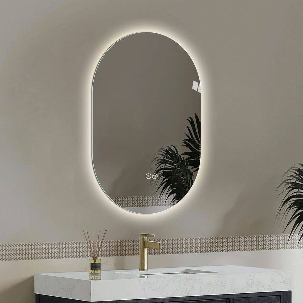 Front. Kadyn - 28"x60" LED Bathroom Vanity Mirror, Shatter-Proof Tempered Glass & Anti-Fog Dimmable Mirror for Makeup/Wall Decor.