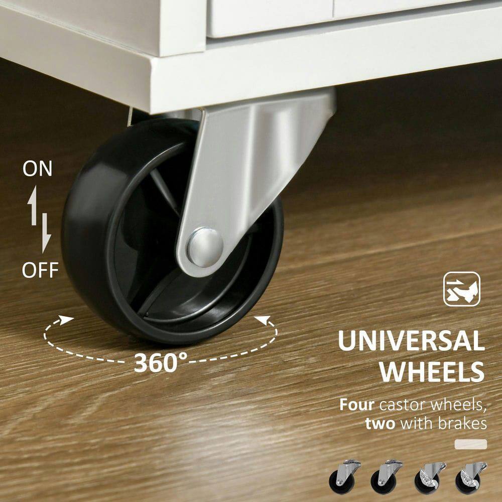 ON 1 OFF 360° UNIVERSAL WHEELS  
Four castor wheels, two with brakes