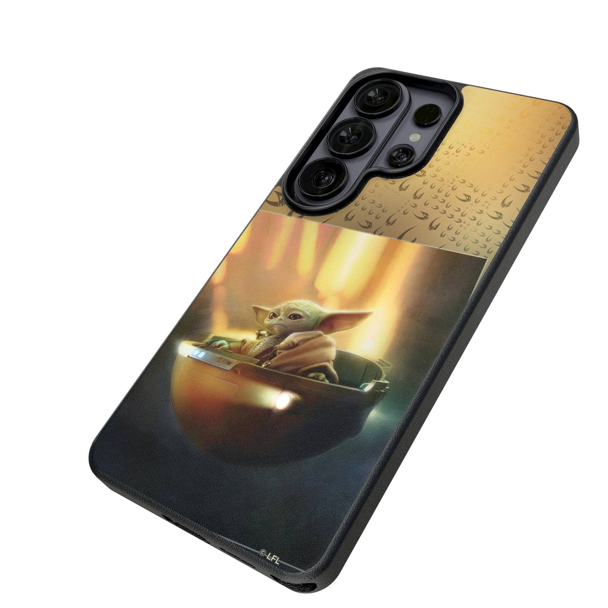 Angle. Keyscaper - Star Wars: The Mandalorian Portrait MagSafe Compatible Phone Case - Samsung Galaxy S26 Ultra - Grogu.