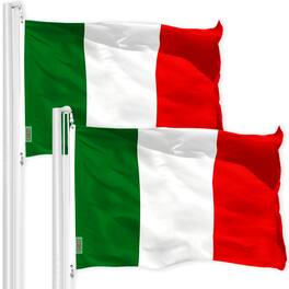 G128 - Italian Flag 3x5 ft 2-Pack 150D Printed Polyester - Assorted Colors