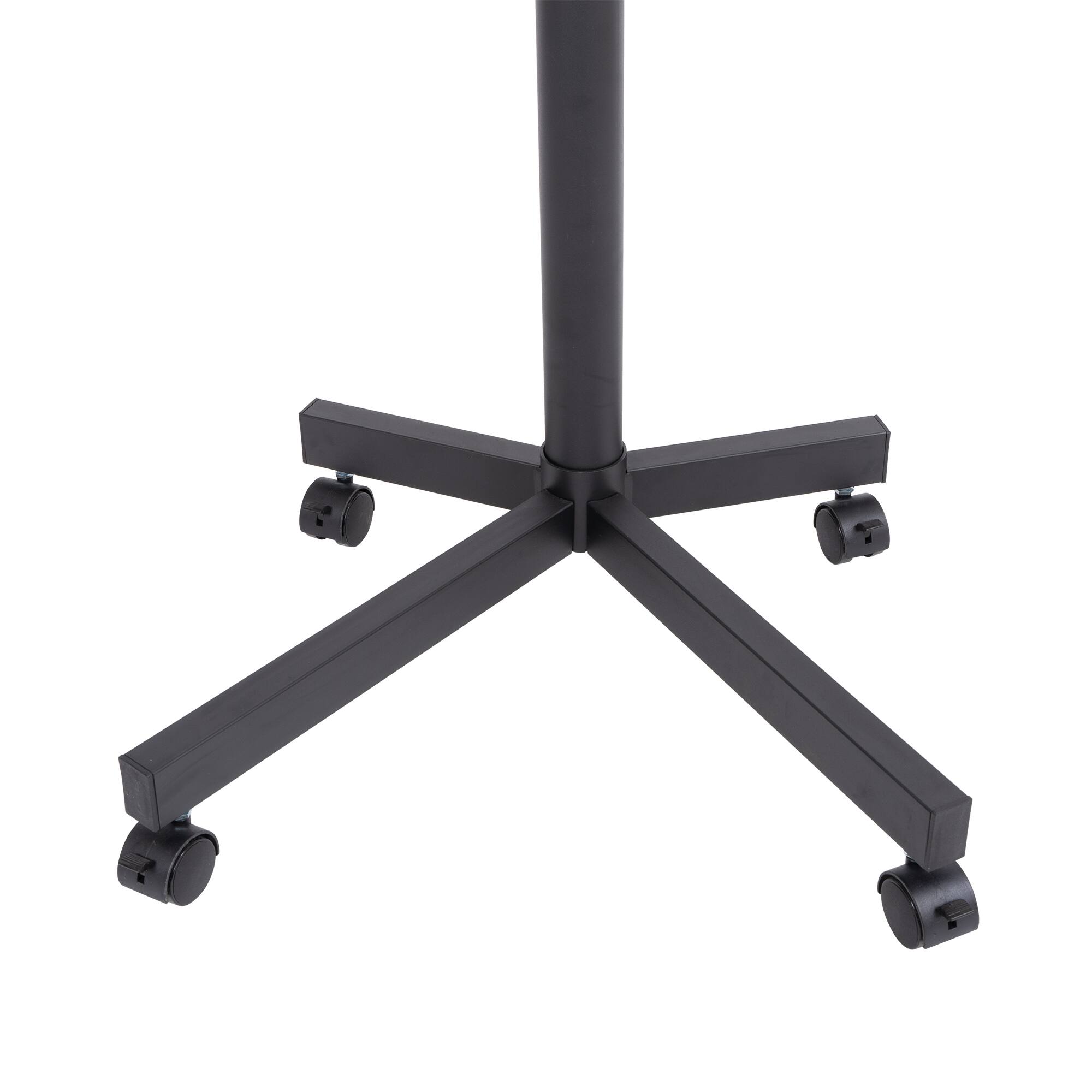 Alt View 5. Ecooso - Mobile TV Stand on Locking Wheels, Height Adjustable Rolling TV Cart with Tilt Mount & Media Shelf - Black.