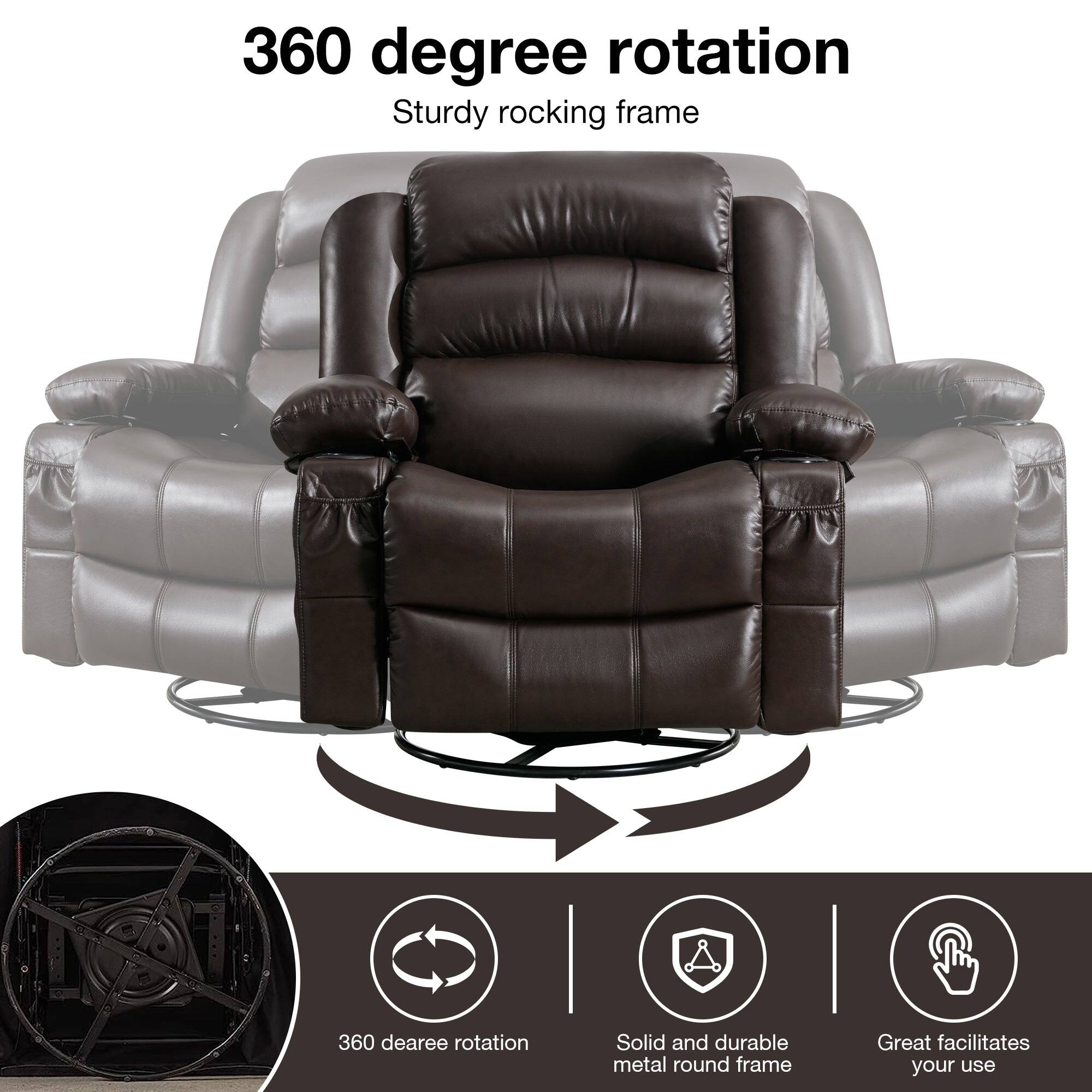 360 degree rotation, Sturdy rocking frame, 360 degree rotation, Solid and durable metal round frame, Great facilitates your use