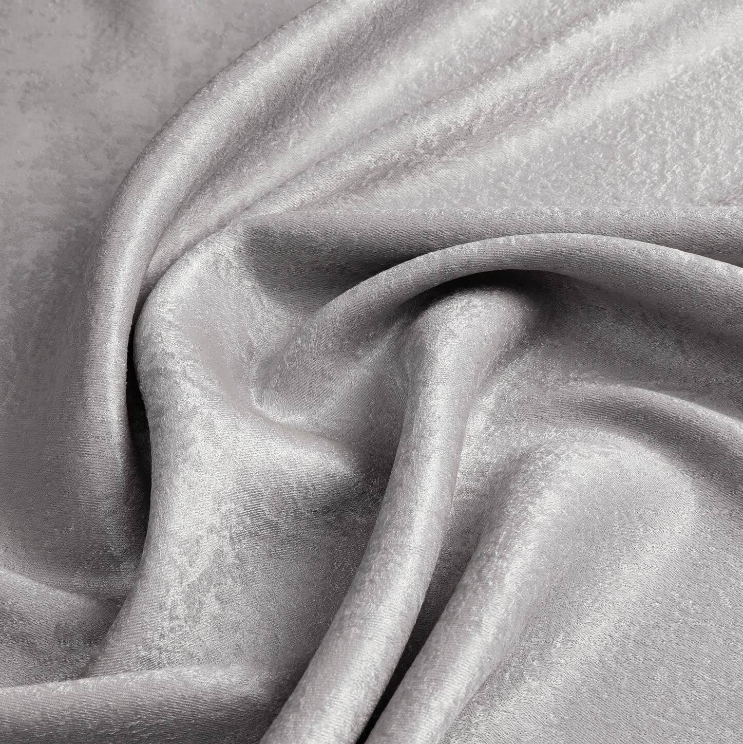 Alt View 2. Kate Aurora - Kate Aurora Serena Elegant Jacquard Woven Fabric Shower Curtain - Standard Size - Silver - Silver.