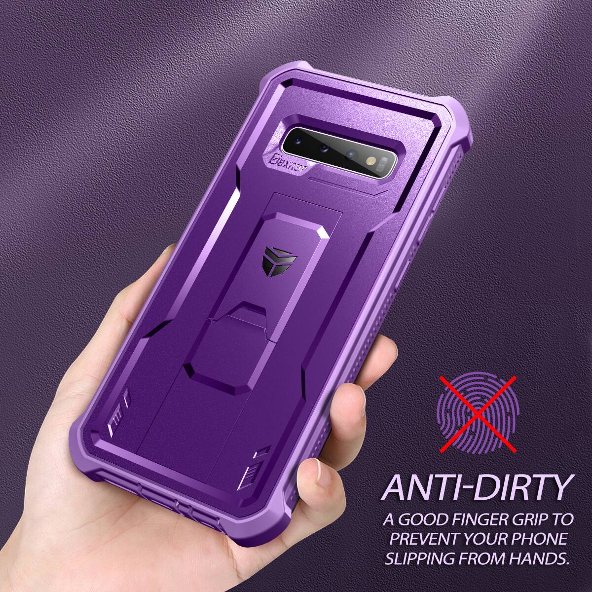 ANTI-DIRTY  
A GOOD FINGER GRIP TO PREVENT YOUR PHONE SLIPPING FROM HANDS.