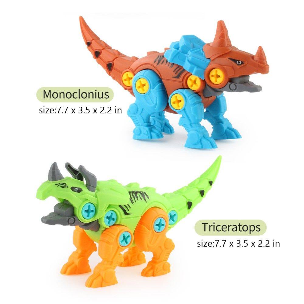 Monoclonius  
size: 7.7 x 3.5 x 2.2 in  

Triceratops  
size: 7.7 x 3.5 x 2.2 in