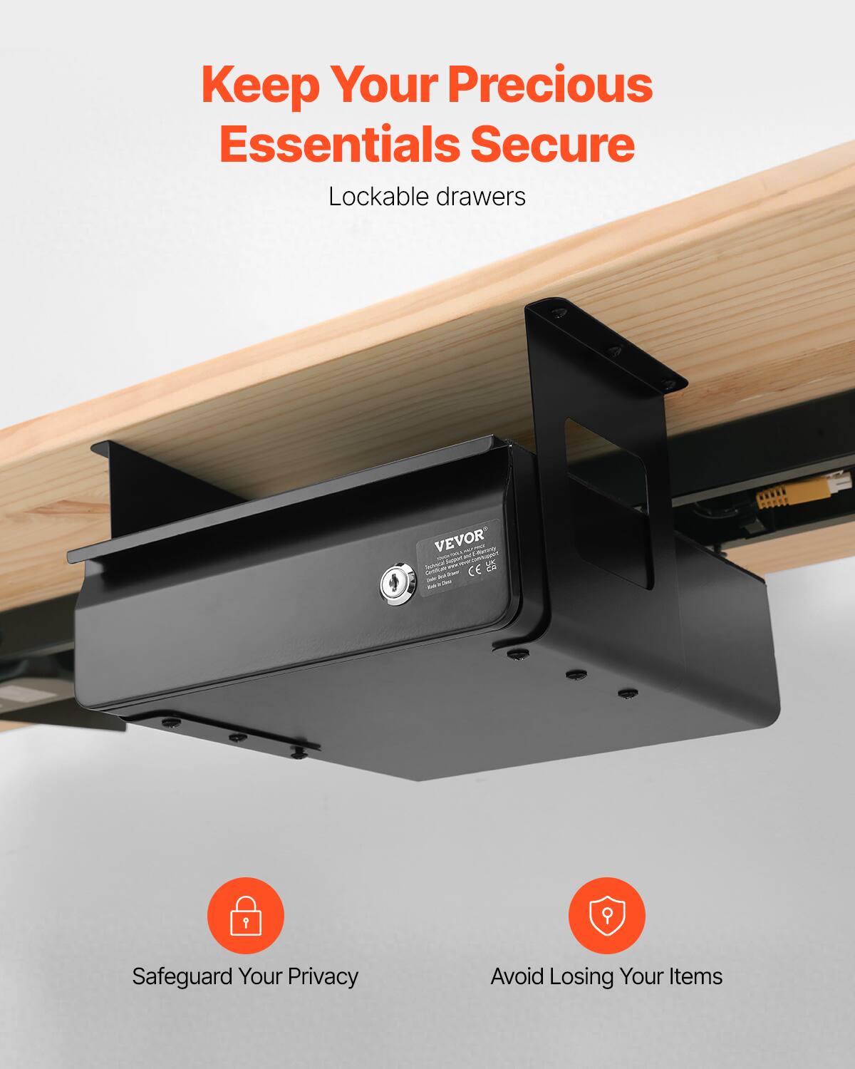 Keep Your Precious Essentials Secure  
Lockable drawers  

Safeguard Your Privacy  
Avoid Losing Your Items