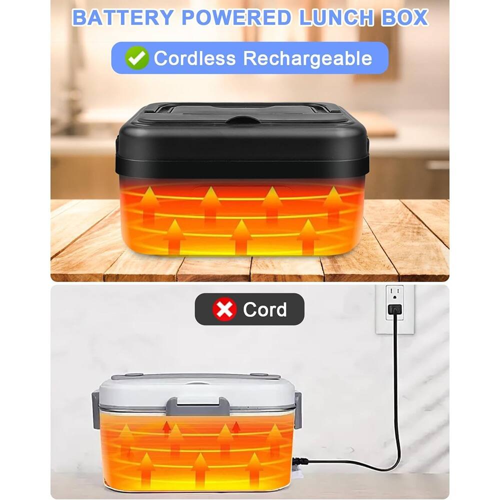 BATTERY POWERED LUNCH BOX

- Cordless Rechargeable
- Cord