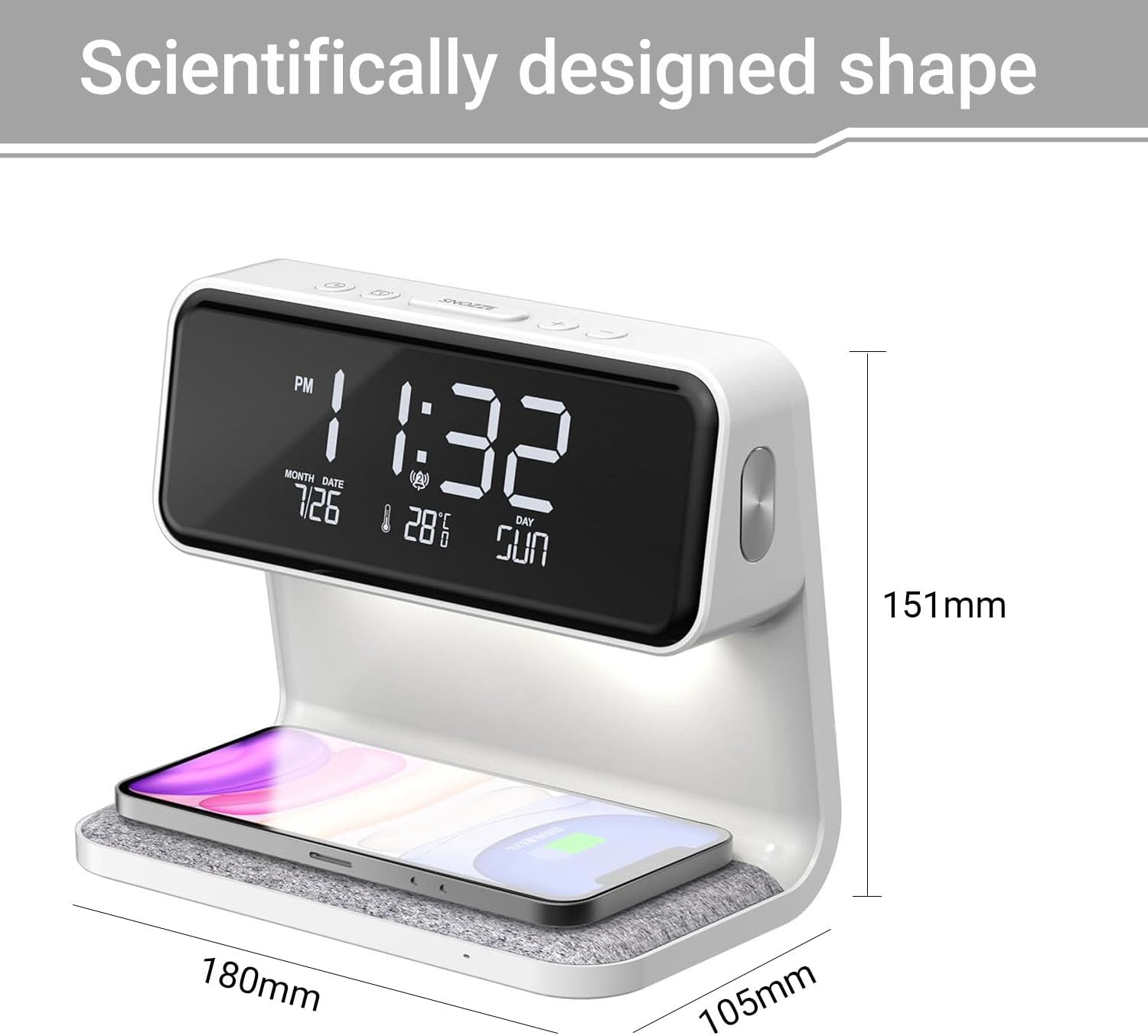 Scientifically designed shape

PM 1:32

MONTH DATE 7/26

DAY 28°C Sun

151mm

180mm

105mm