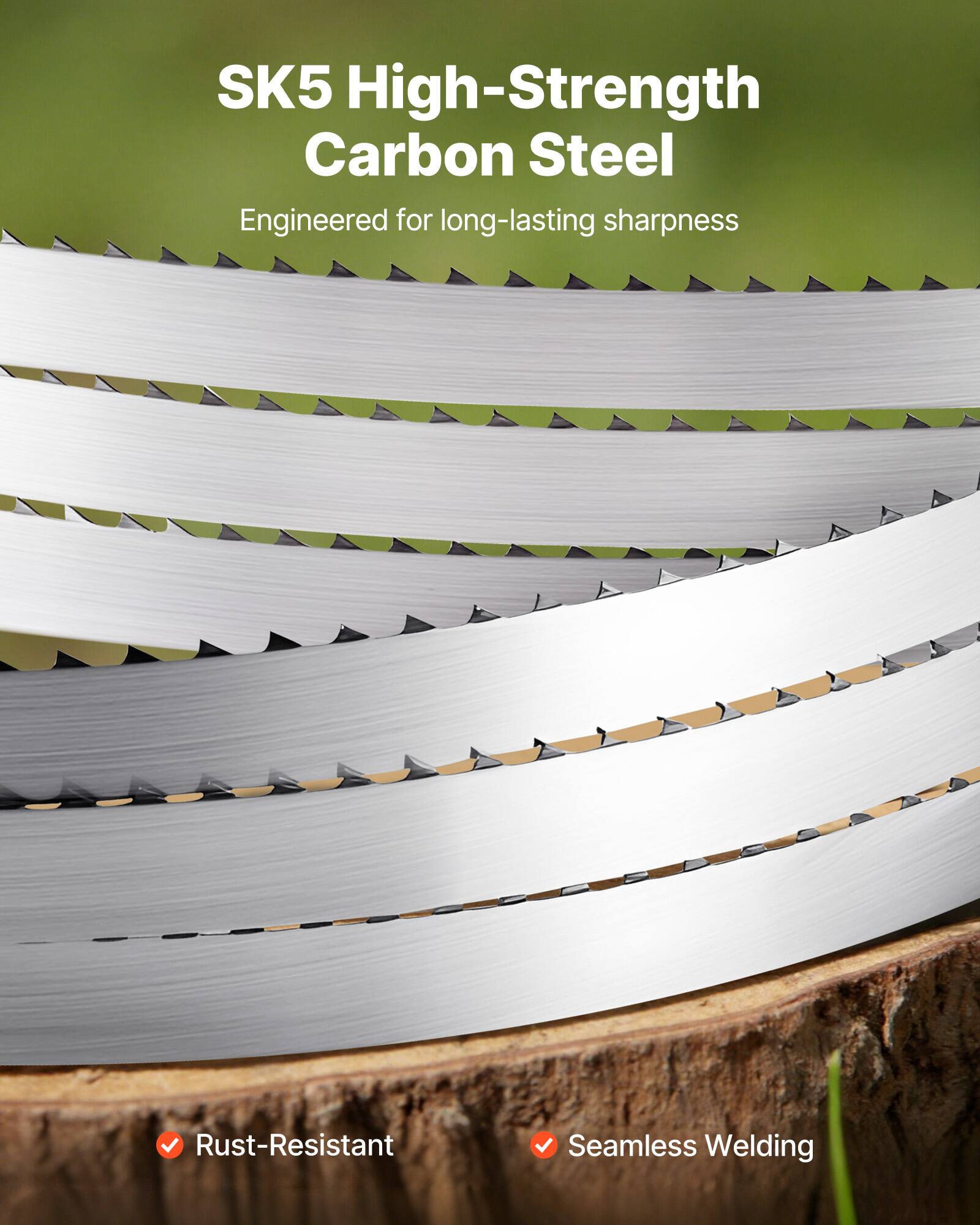 SK5 High-Strength Carbon Steel  
Engineered for long-lasting sharpness  

Rust-Resistant  
Seamless Welding