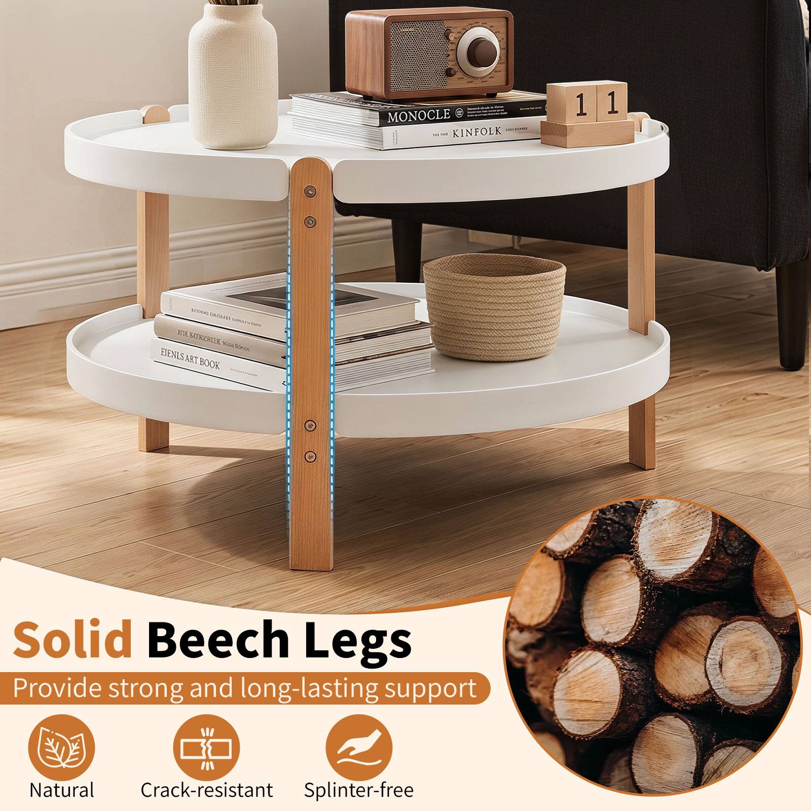 MONOCLE KINFOLK

STURAL CASSIN ROSE EXTRERCER  EIENLSART BOOK

Solid Beech Legs Provide strong and long-lasting support
Natural Crack-resistant Splinter-free