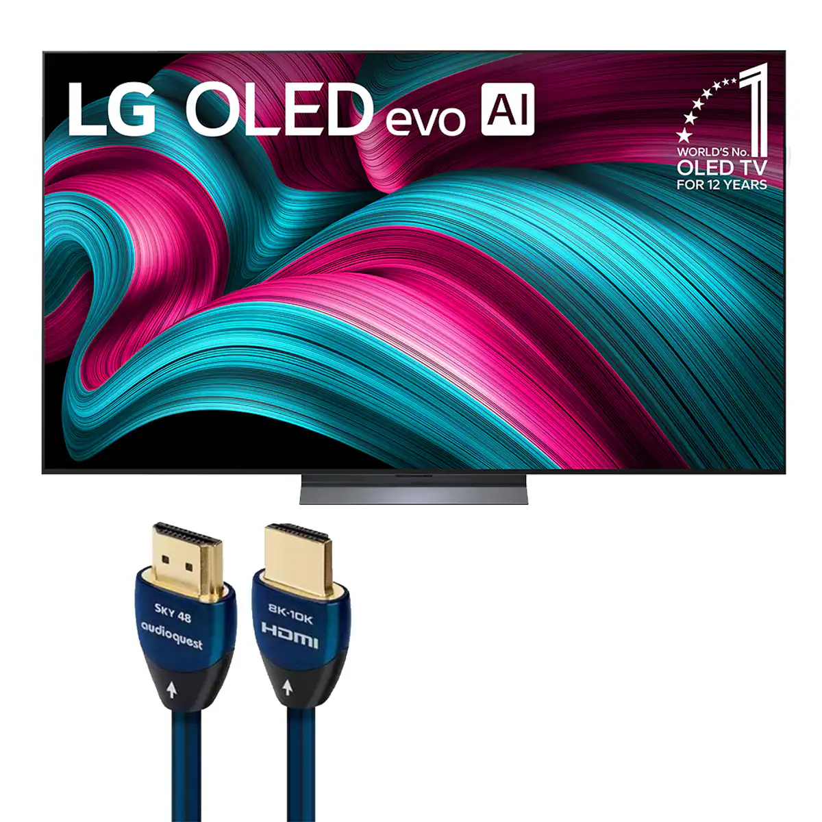 LG - OLED77C5PUA 77 Inch 4K OLED evo C5 Smart TV with AudioQuest SKY 3m HDMI Cable