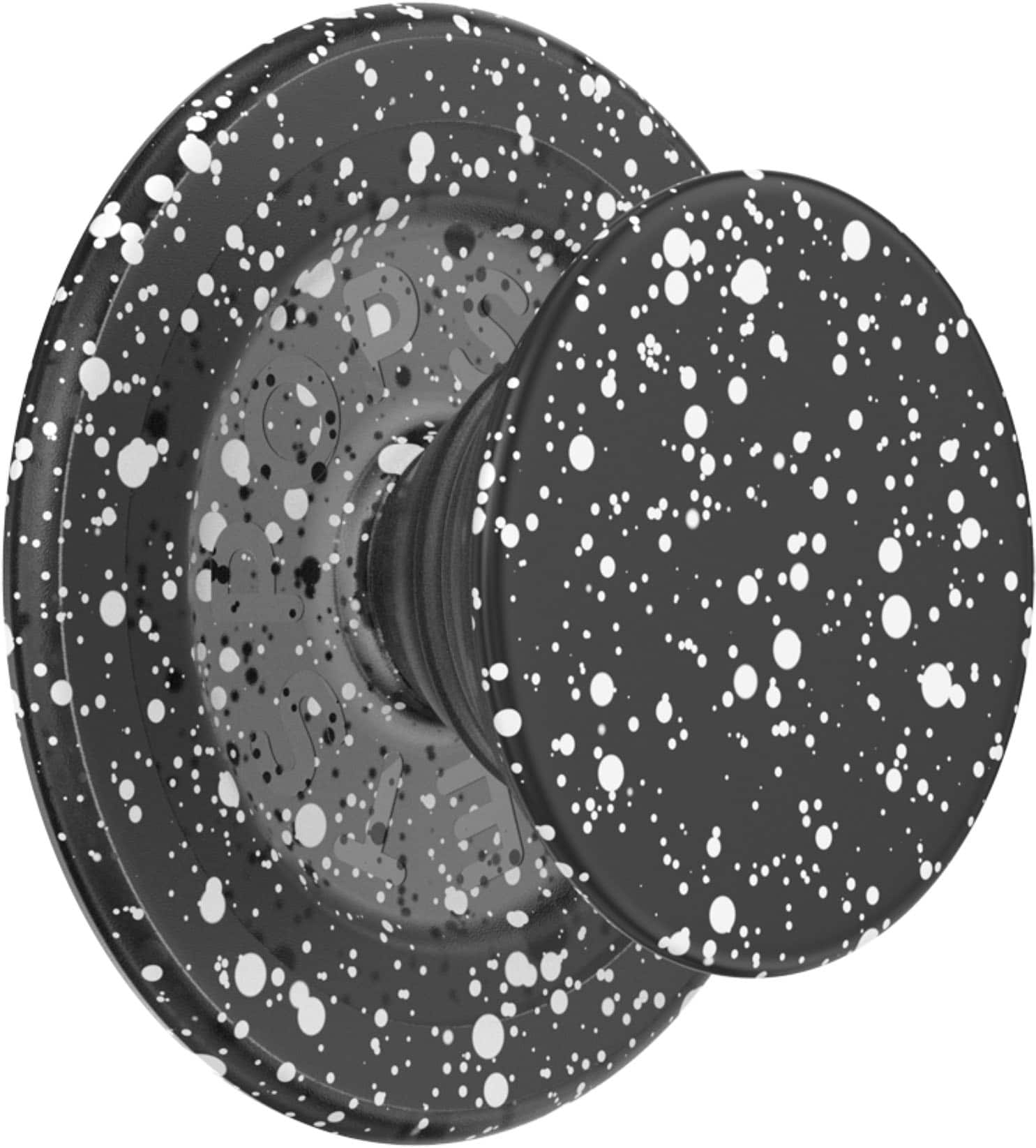 Front. PopSockets - MagSafe PopGrip Universal Magnetic Grip & Stand with Adapter Ring for Cell Phones - Alum Black Speckle.