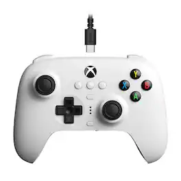 8BitDo - Ultimate Wired Controller for Windows with Hall Effect Joysticks - White