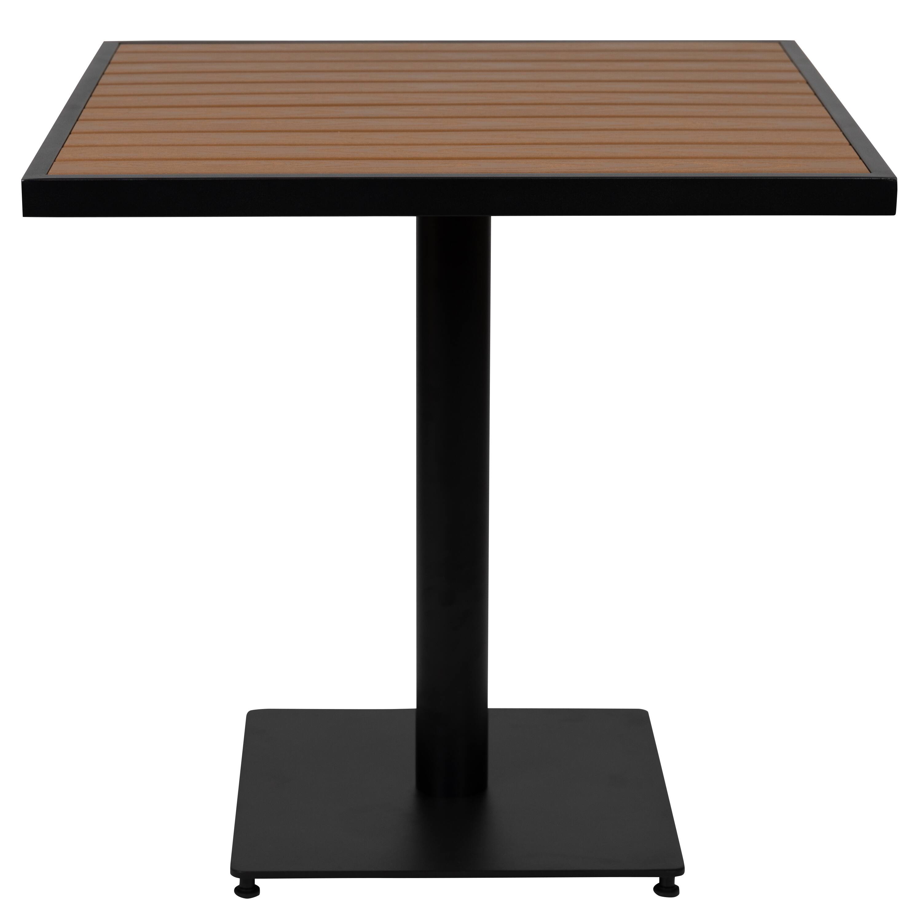 Alt View 5. Emma + Oliver - Outdoor Faux Teak Dining Table with Poly Slats - Patio Table - Teak.