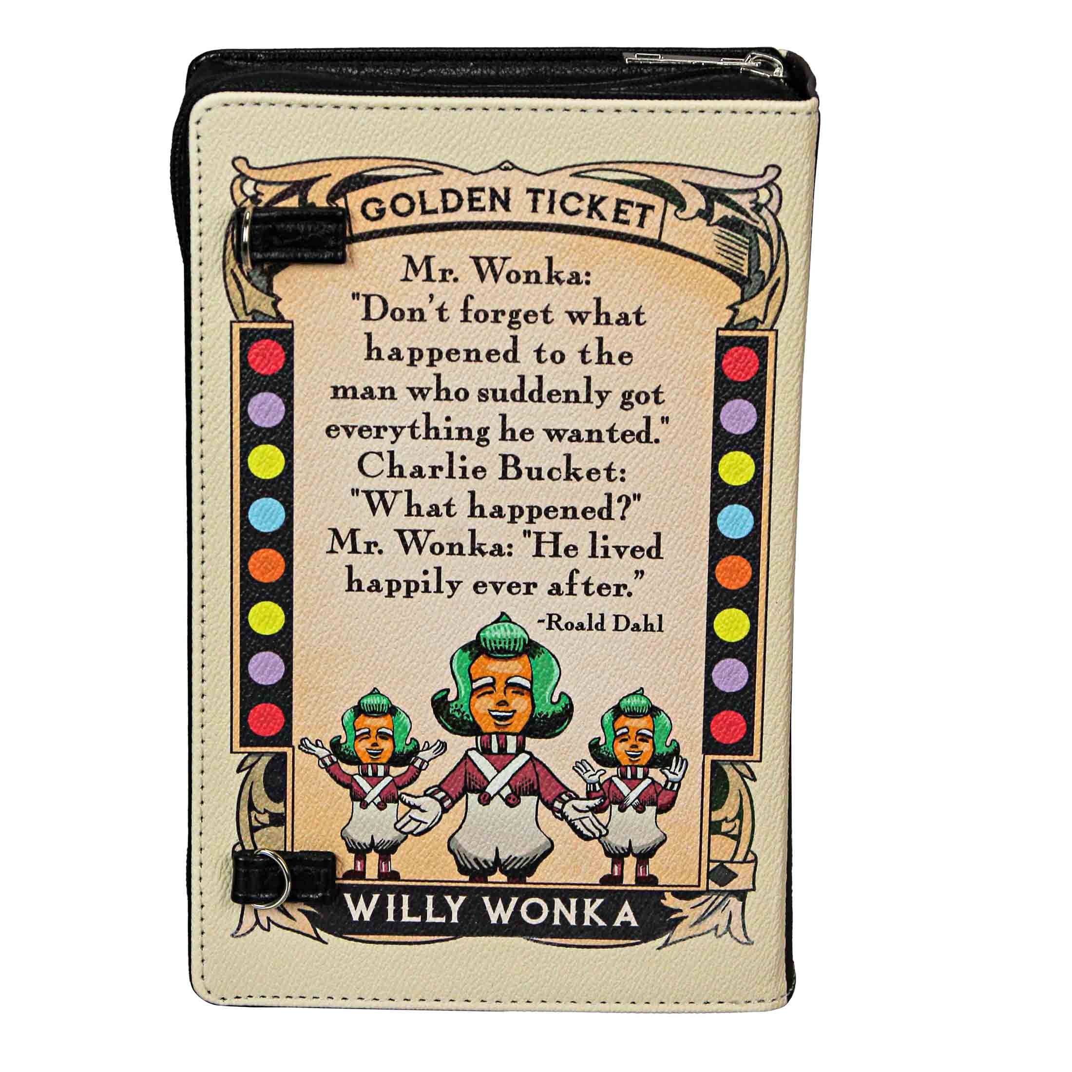 **GOLDEN TICKET**

Mr. Wonka: "Don't forget what happened to the man who suddenly got everything he wanted."

Charlie Bucket: "What happened?"

Mr. Wonka: "He lived happily ever after."

—Roald Dahl

**WILLY WONKA**