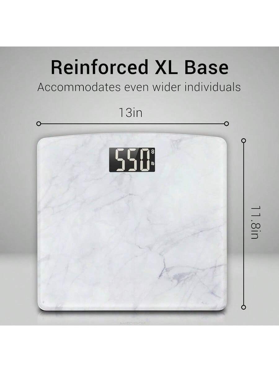 Reinforced XL Base  
Accommodates even wider individuals  

13in  
550 lb  
11.8in