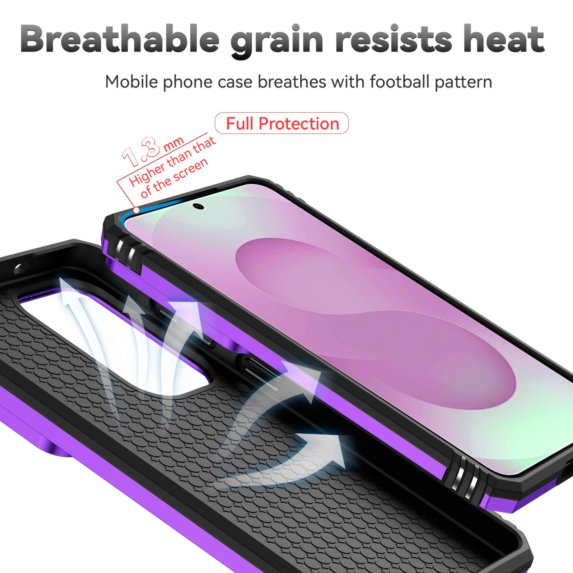 Breathable grain resists heat  
Mobile phone case breathes with football pattern  
Full Protection  
1.3 mm Higher than that of the screen