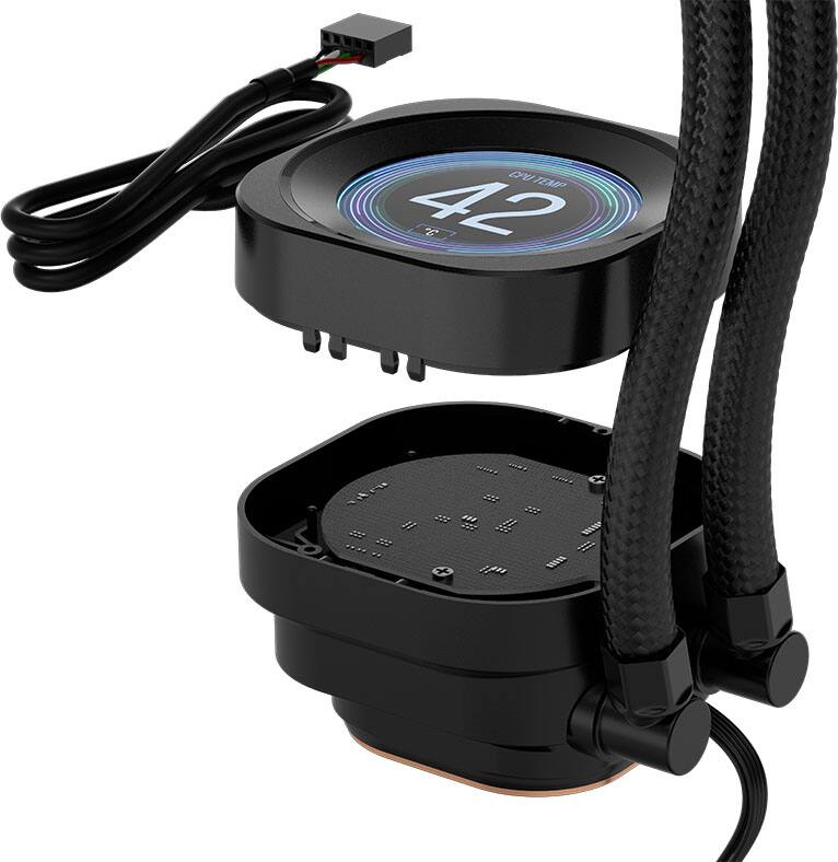 Alt View 1. CORSAIR - CORSAIR NAUTILUS RS LCD Module - Black.