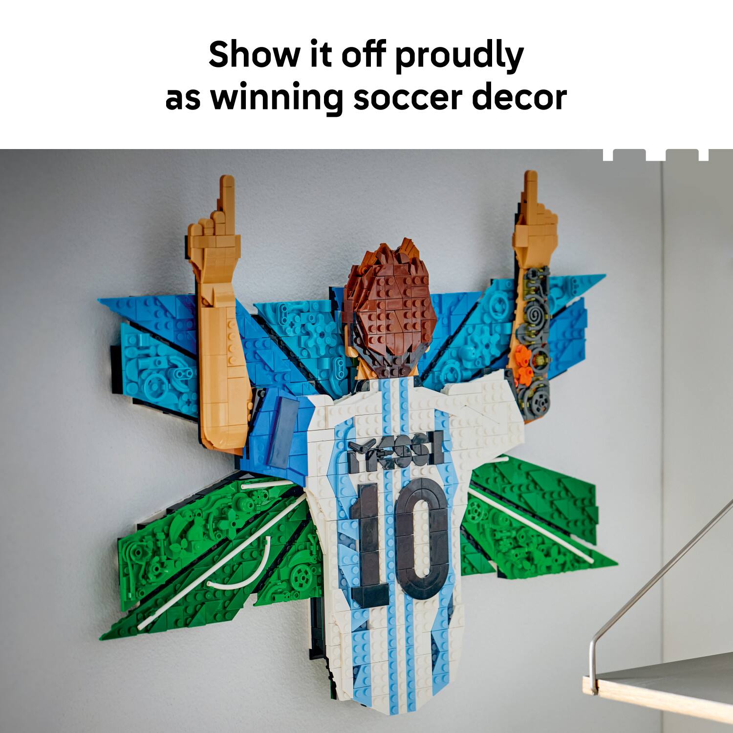 Show it off proudly as winning soccer decor