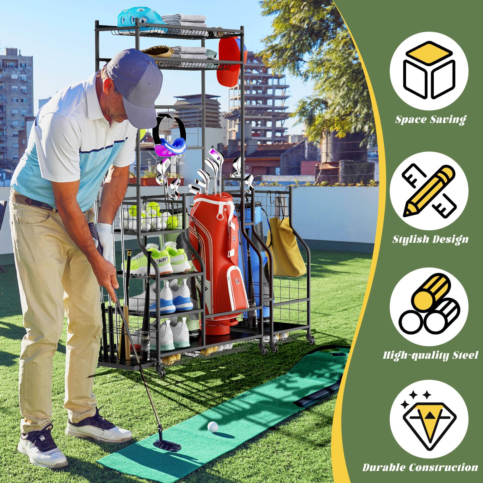 Space Saving Stylish Design High-quality Steel Durable Construction