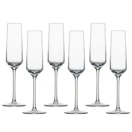 Schott Zwiesel - Pure Tritan Crystal Champagne Flute Glass, 7.1 ounce, Set Of 6 - Transparent
