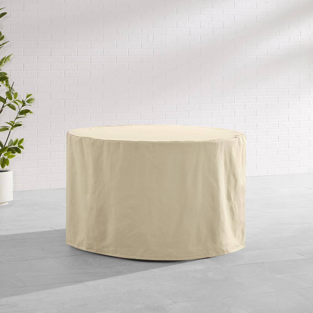 Alt View 4. Crosley Furniture - Round Outdoor Dining Table Furniture Cover - Tan.