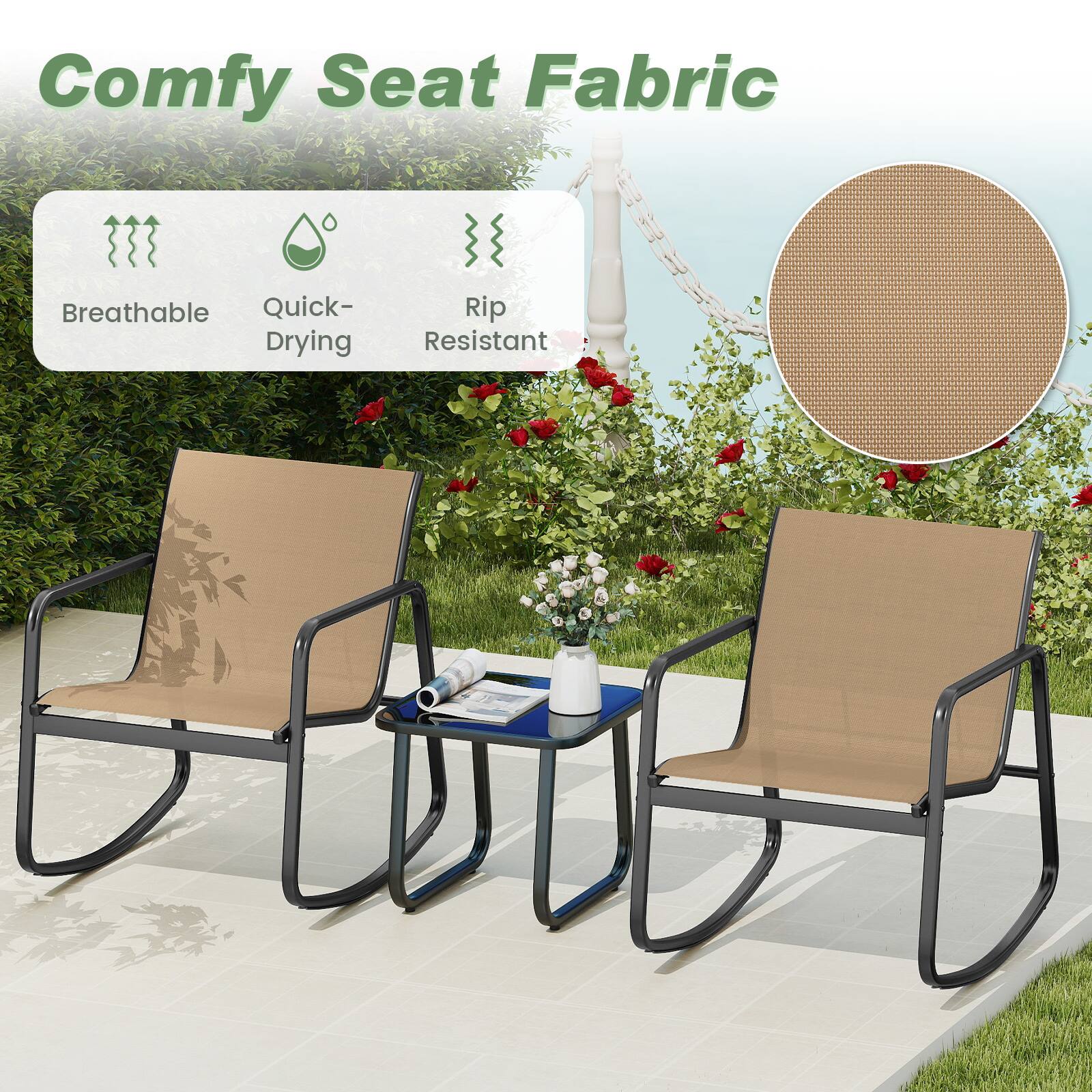 Comfy Seat Fabric

- Breathable
- Quick-Drying
- Rip Resistant