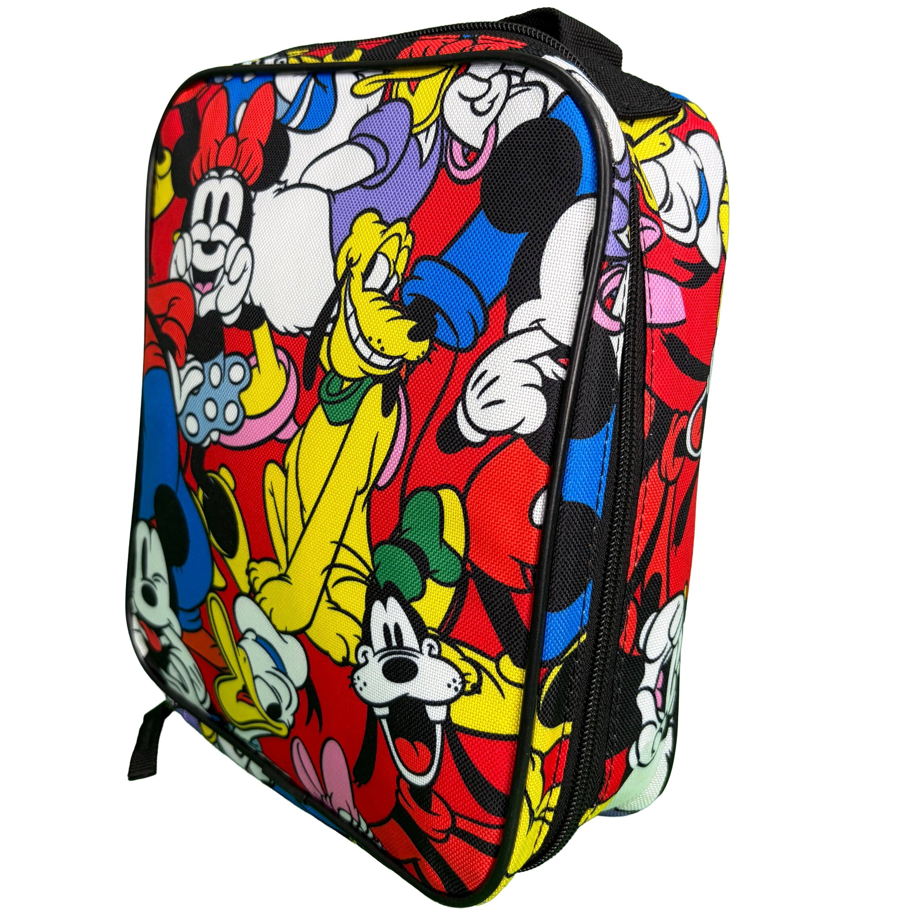 Alt View 3. Disney - Disney Mickey and Friends all over print Kids Insulated Lunch Bag with Handle - Assorted Pre-Pack.