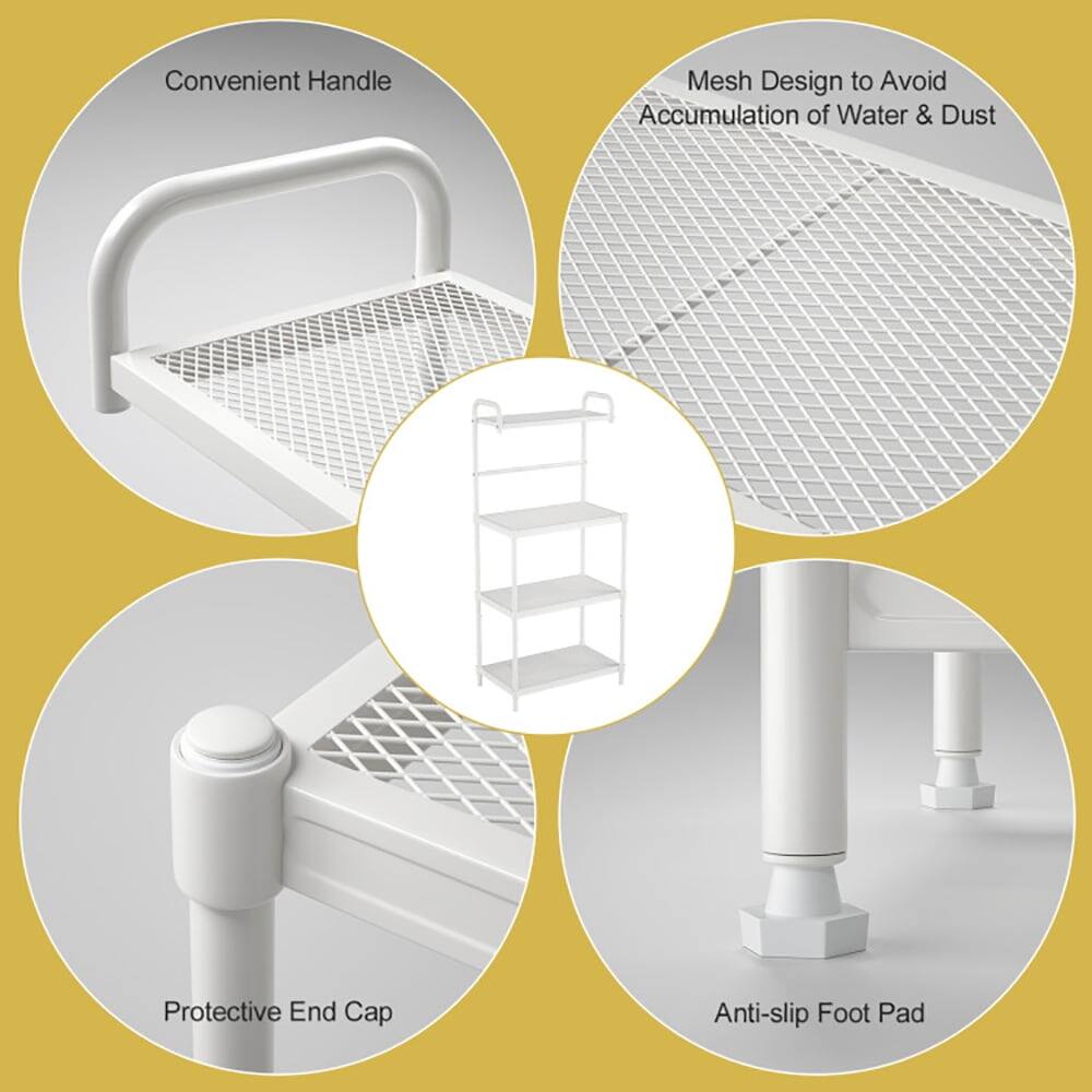 Convenient Handle  
Mesh Design to Avoid Accumulation of Water & Dust  
Protective End Cap  
Anti-slip Foot Pad