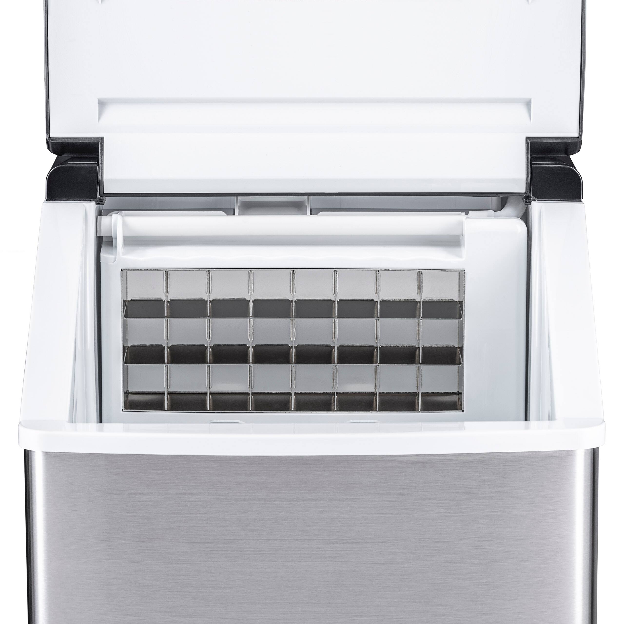 Alt View 16. NewAir - Countertop Clear Cube Ice Maker with Easy to Clean BPA-Free Parts - Stainless steel.