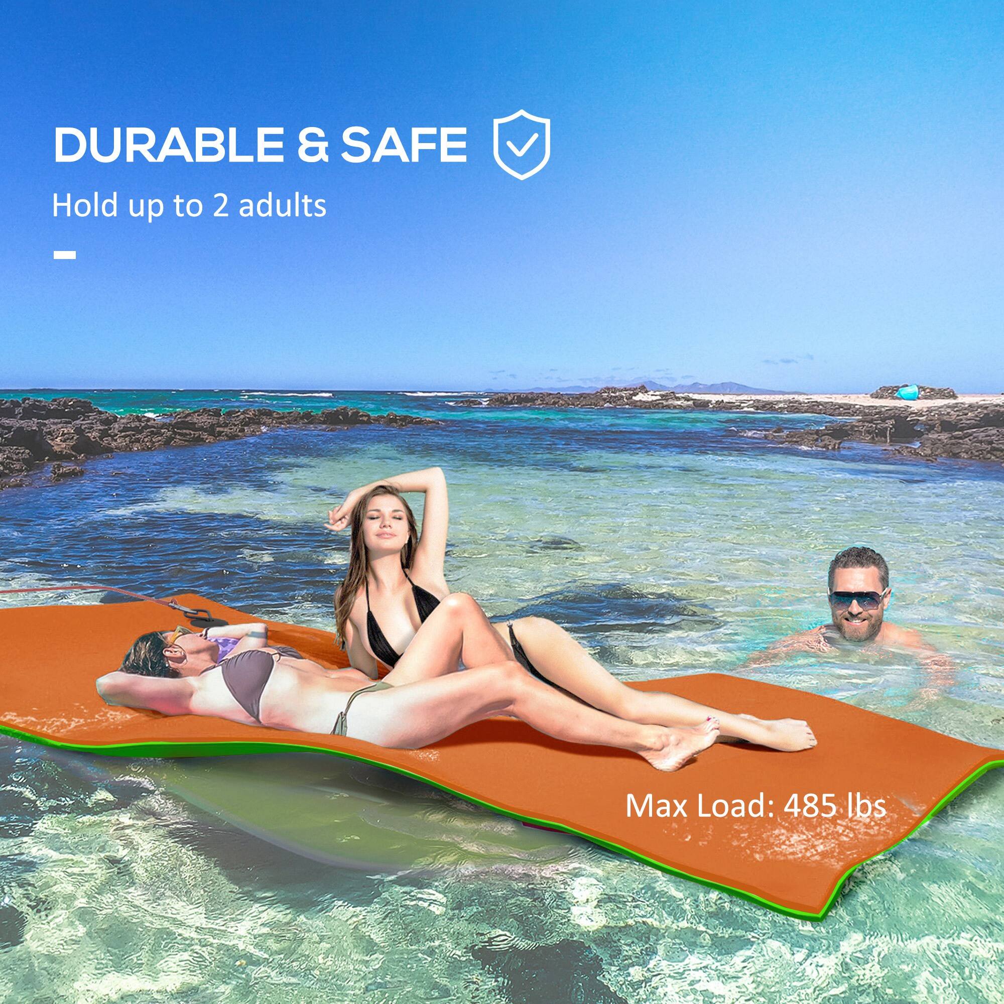 Soozier x 6' Lily Pad Water Mat for 2 Adults, Floating Water Pad